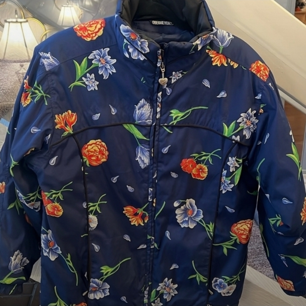 💙 ski jacket 💙 Obermeyer gorgeous floral ski jacket L 44 chest